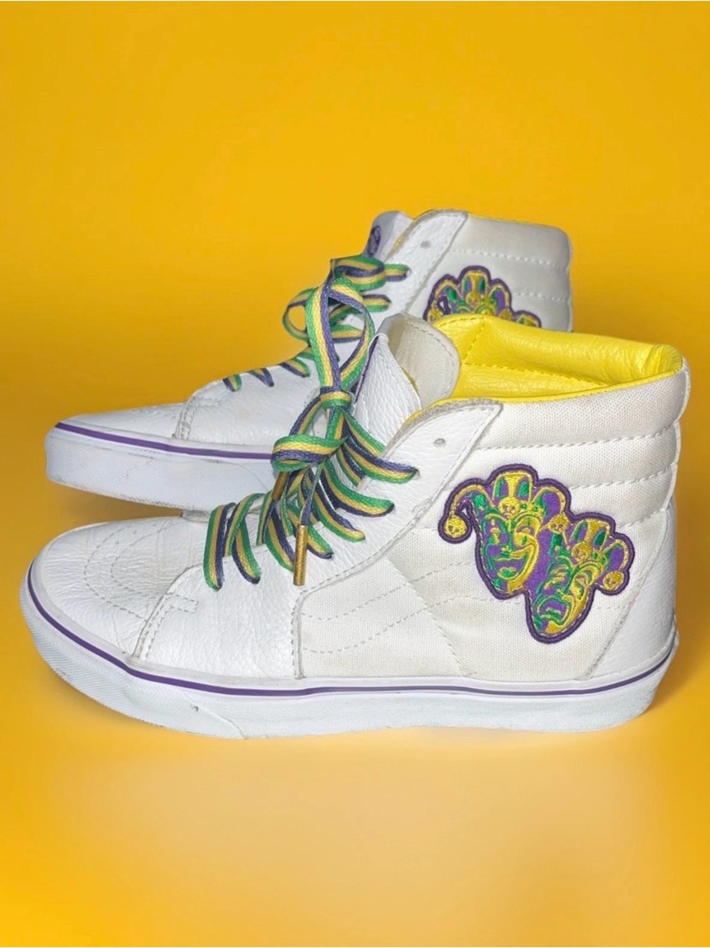 Rare Vans SK8-Hi "Mardi Gras" - Men's Size 6.5 Woman’s Size 8- (VN0A7Q5NWC6)